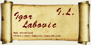 Igor Labović vizit kartica